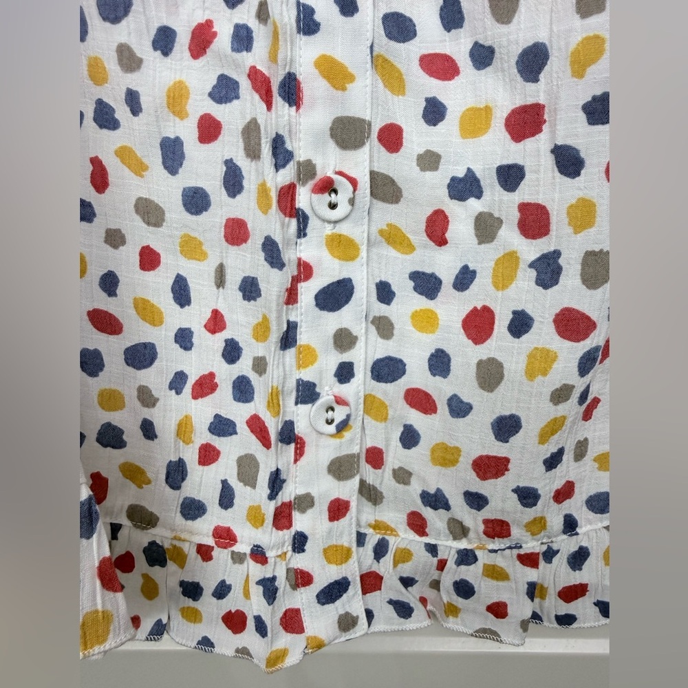 Multiples White Blouse with Colorful Dots - Picture 4 of 7